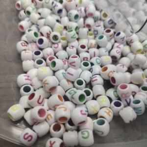 alphabet beads 8x9mm big hole random mix 50pcs 1