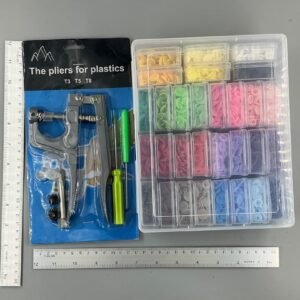 t5 plastic snap buttons 30 colours 3 box with pliers kit